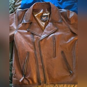 Brown Moto Jacket Lite Weight For Fall Season